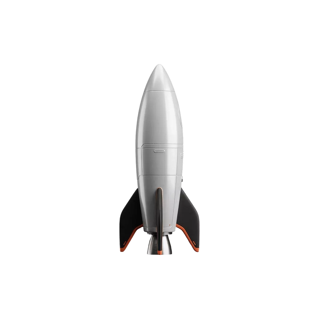 Glossy 3D rocket